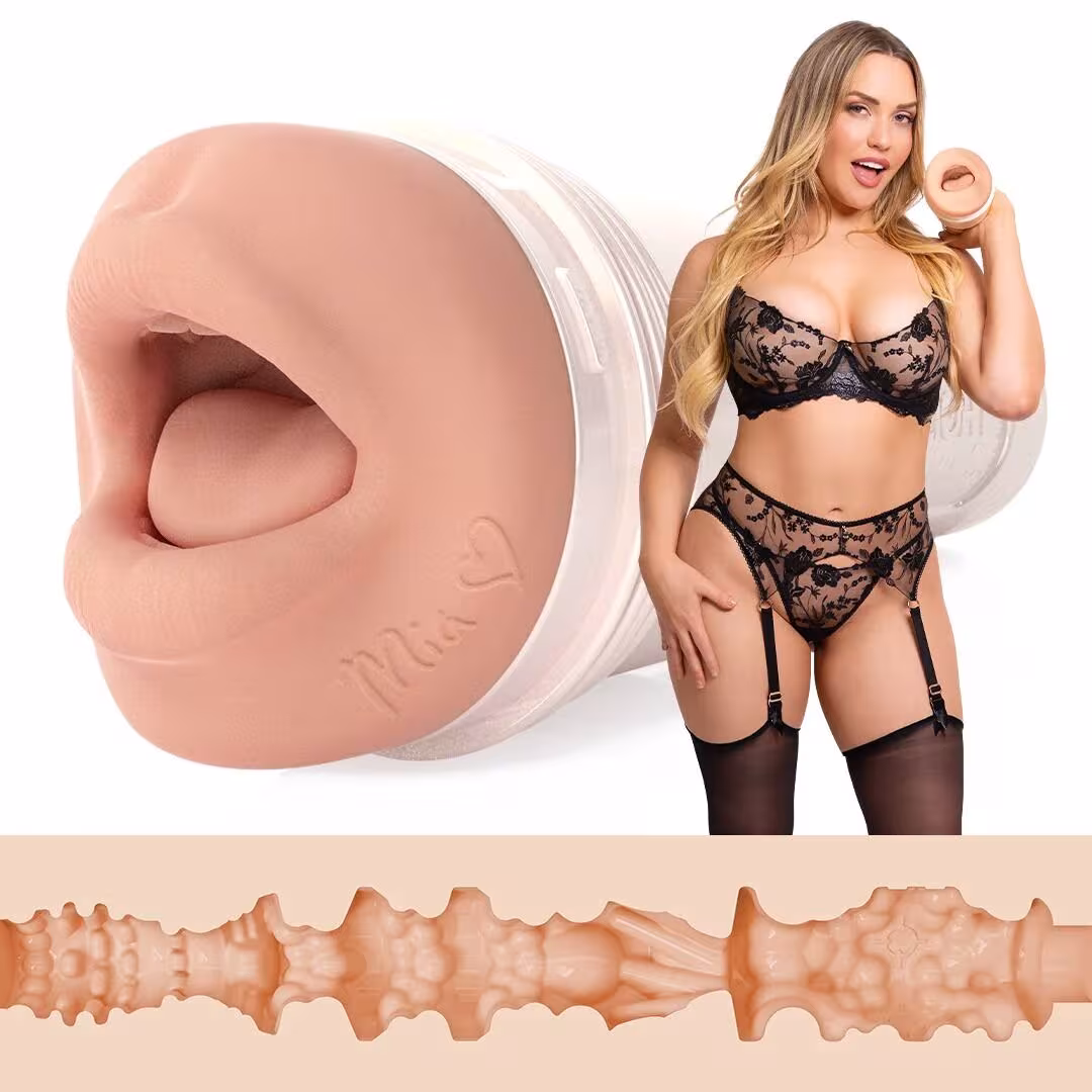 Мастурбатор-ротик Fleshlight Girls: Mia Malkova - Headshot, зі зліпка ротика, дуже ніжний