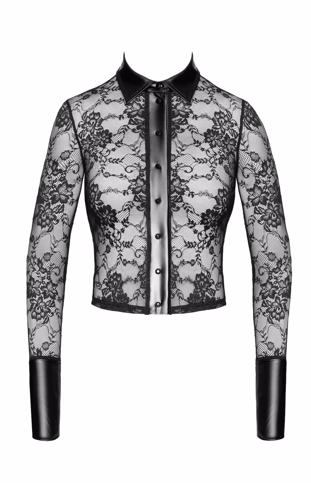 Блуза Noir Handmade F377 Noirelle Lace Button-up Shirt XS — фото 5
