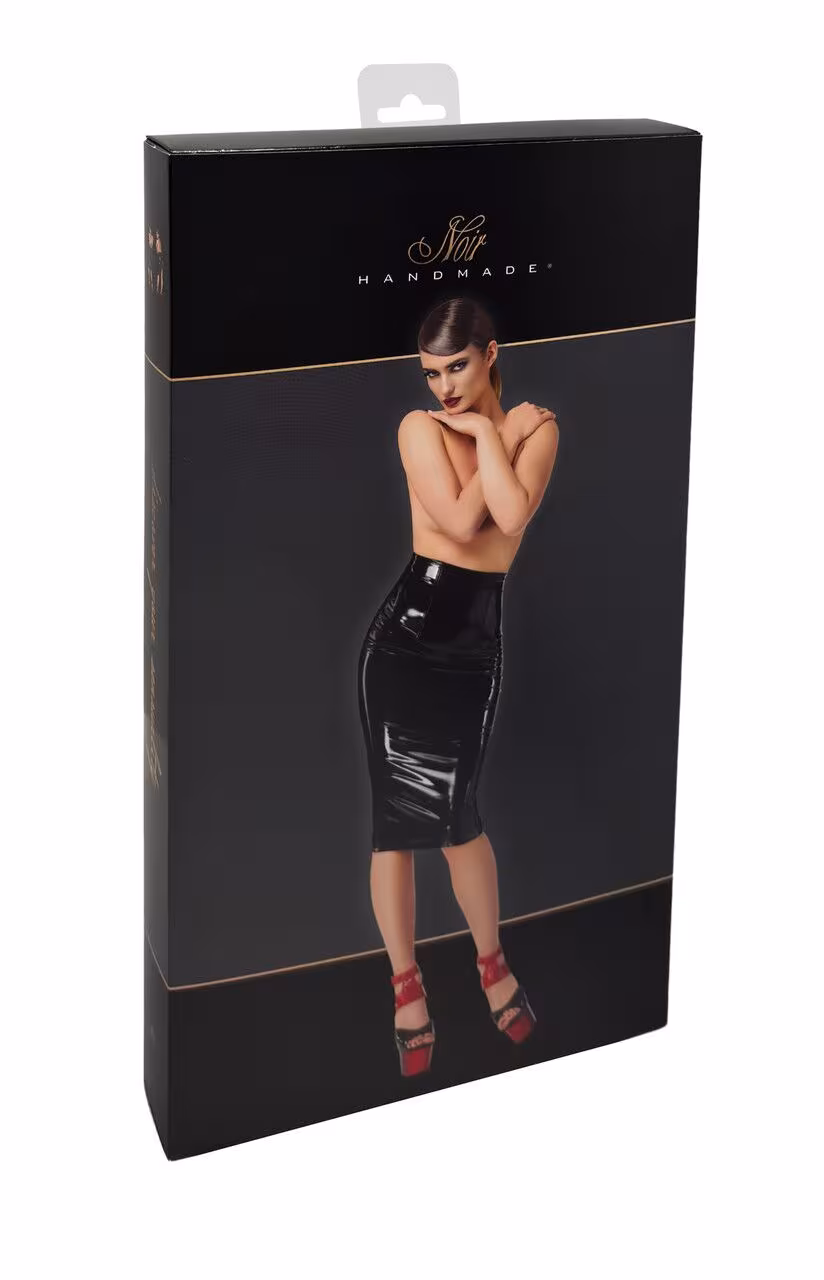 Спідниця Noir Handmade F378 Dominae Column PVC pencil skirt L — фото 10