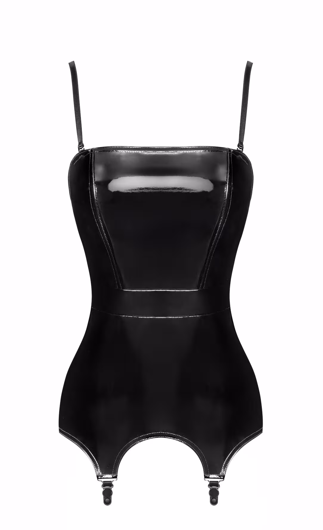 Корсет із підв'язками для панчіх Noir Handmade F381 Dominae Venom PVC corset-belt S — фото 6