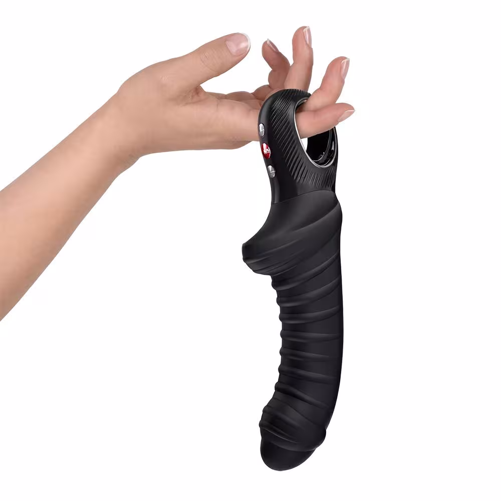 Вібратор для точки G Fun Factory TIGER Black, ребристий, підходить для анальної стимуляції — фото 3