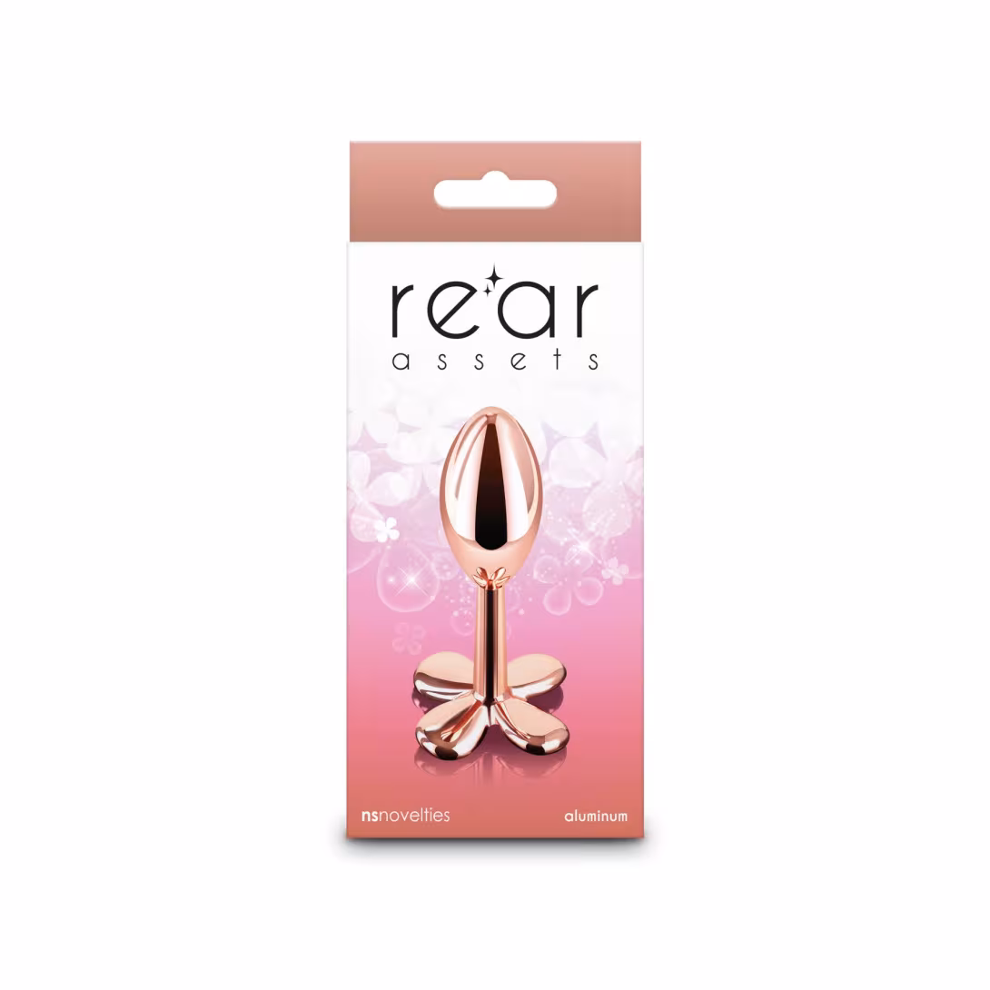 Анальна пробка NS Novelties Rear Assets - Clover - Rose Gold — фото 4