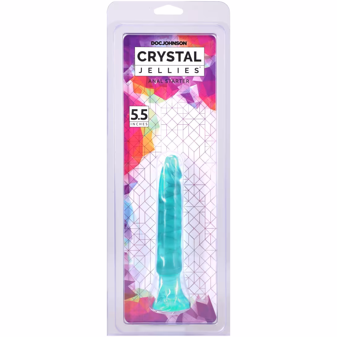 Дилдо Doc Johnson Crystal Jellies - Anal Starter - 5.5 Inches -  Teal — фото 2