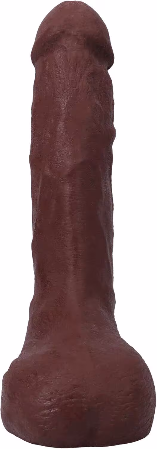 Фалоімітатор, що кінчає Doc Johnson The Realistic Cock ULTRASKYN - Squirting 9,5 Inch Chocolate — фото 4