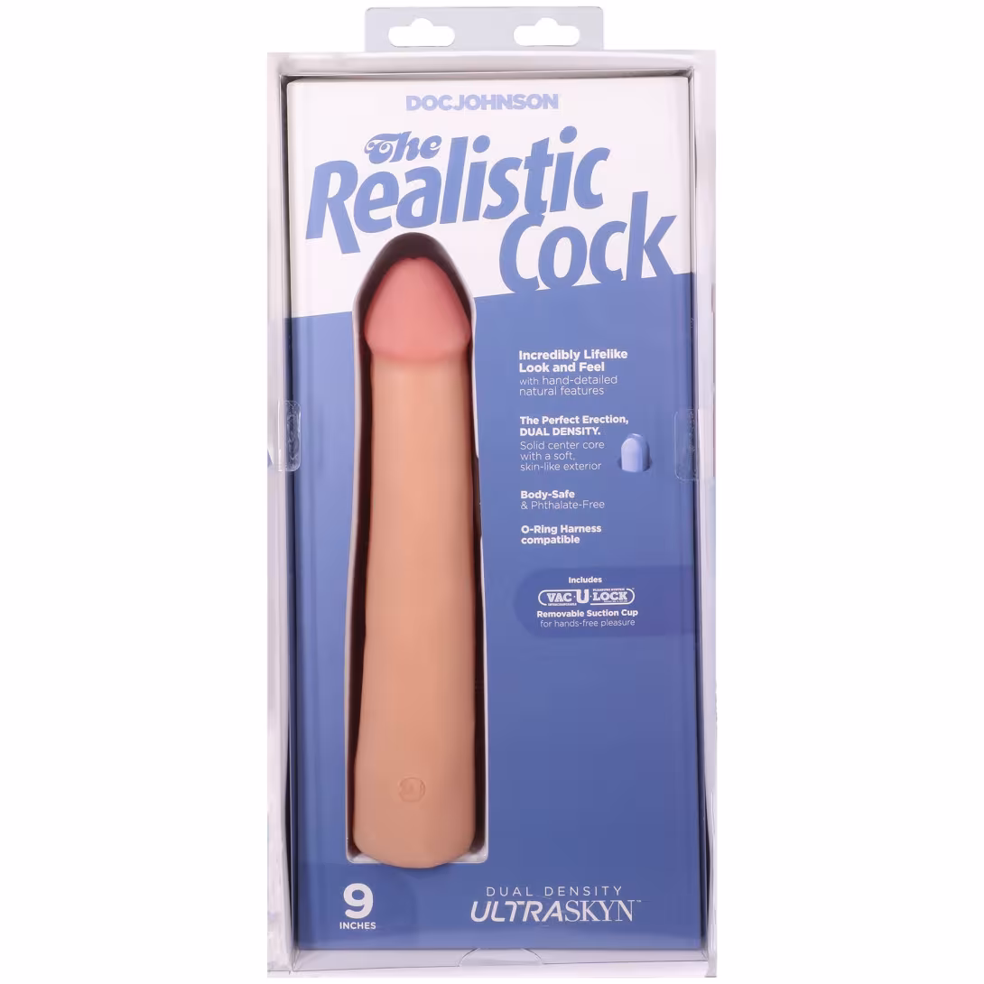Фалоімітатор Doc Johnson The Realistic Cock ULTRASKYN - 9 Inch Vanilla — фото 10