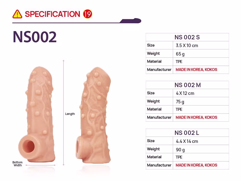 Насадка на член Kokos Nude Sleeve NS 002 S — фото 4